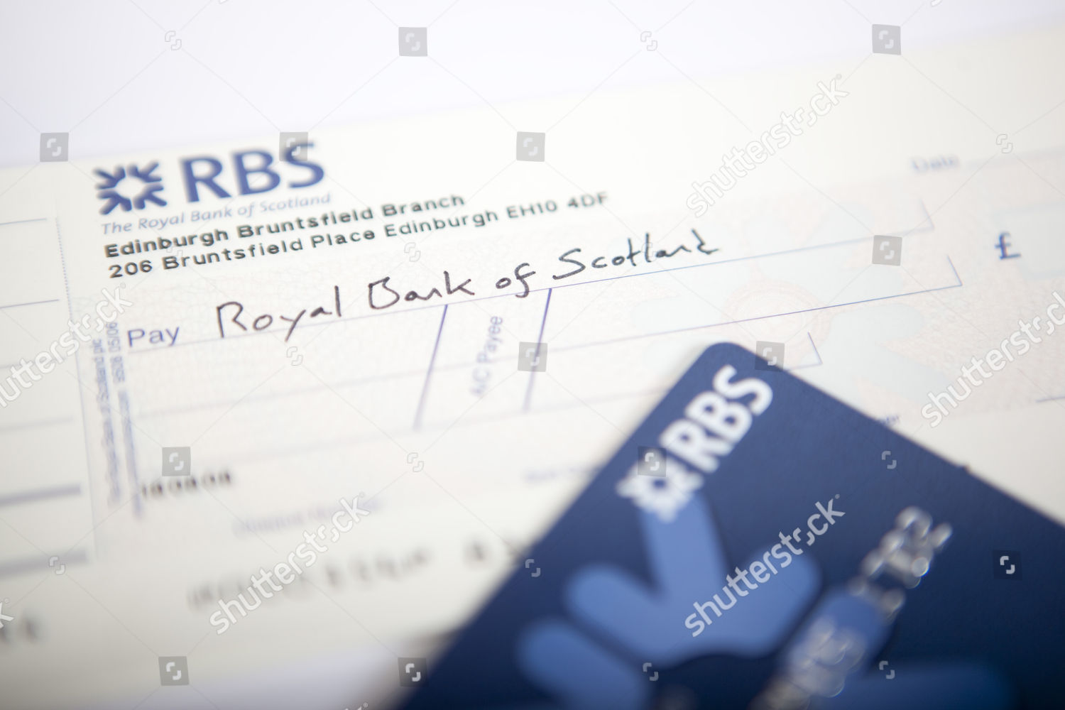 Illustrative Image Rbs Cheque Book Current Account Editorial Stock