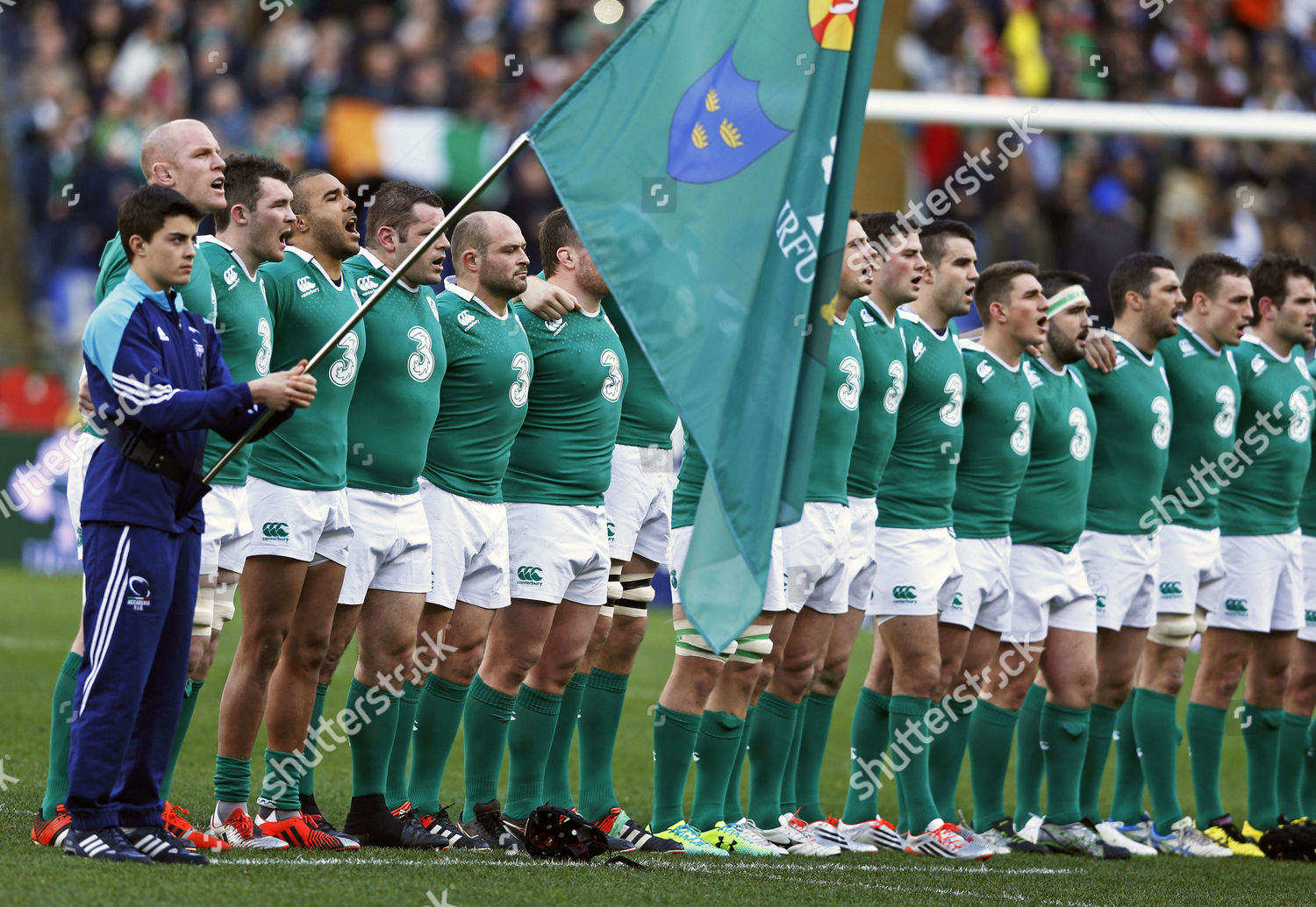 Ireland Team Stand National Anthem Editorial Stock Photo Stock Image