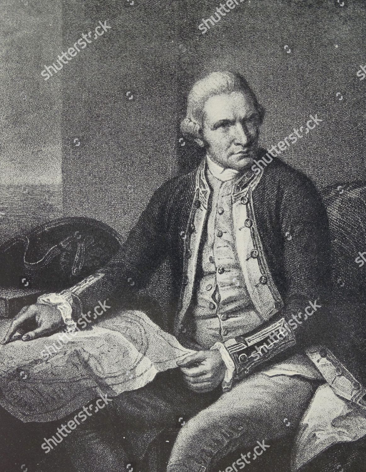 Portrait Captain James Cook 17281779 British Editorial Stock Photo