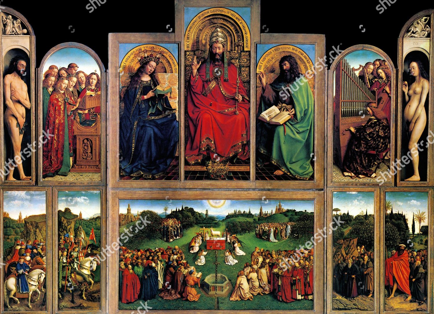 Ghent Altarpiece Open Dated 1430 Created Editorial Stock Photo - Stock ...