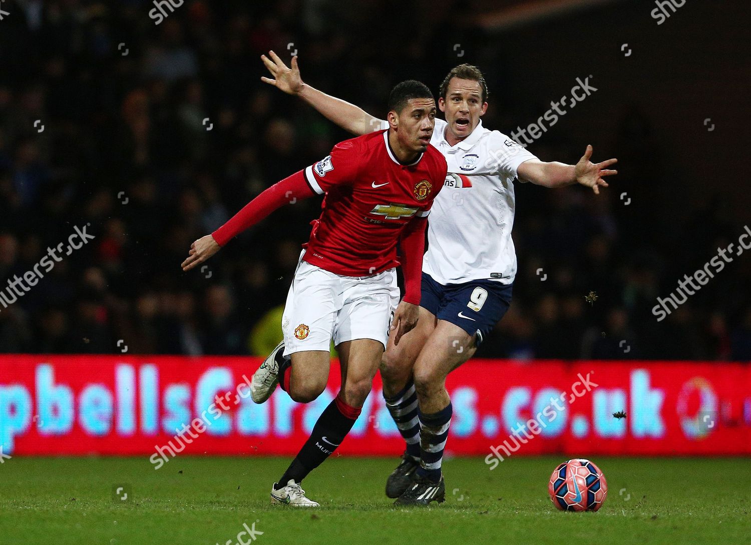 Chris Smalling Manchester United Kevin Davies Preston Editorial Stock Photo Stock Image Shutterstock