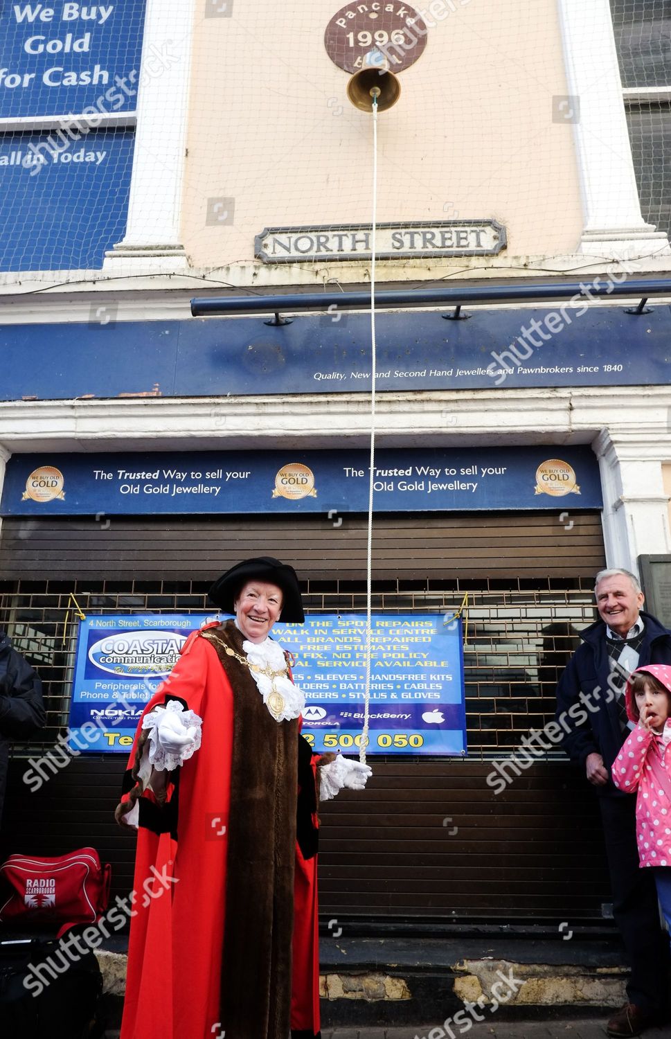 Pancake Bell Rang Scarborough Town Centre Editorial Stock Photo Stock