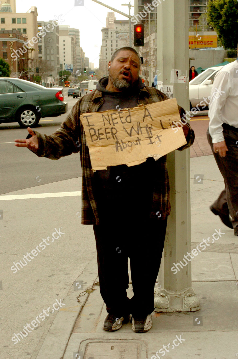 Homeless Man Holding Sign Which Says I Editorial Stock Photo Stock Image Shutterstock