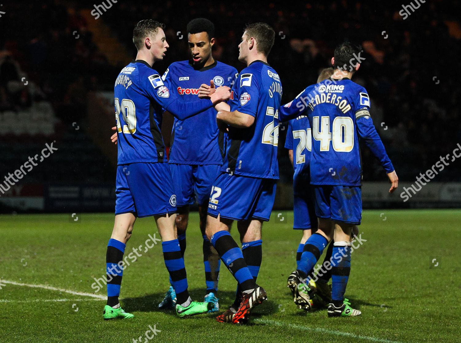 Rochdales Joe Bunney Celebrates After Scoring Editorial Stock Photo