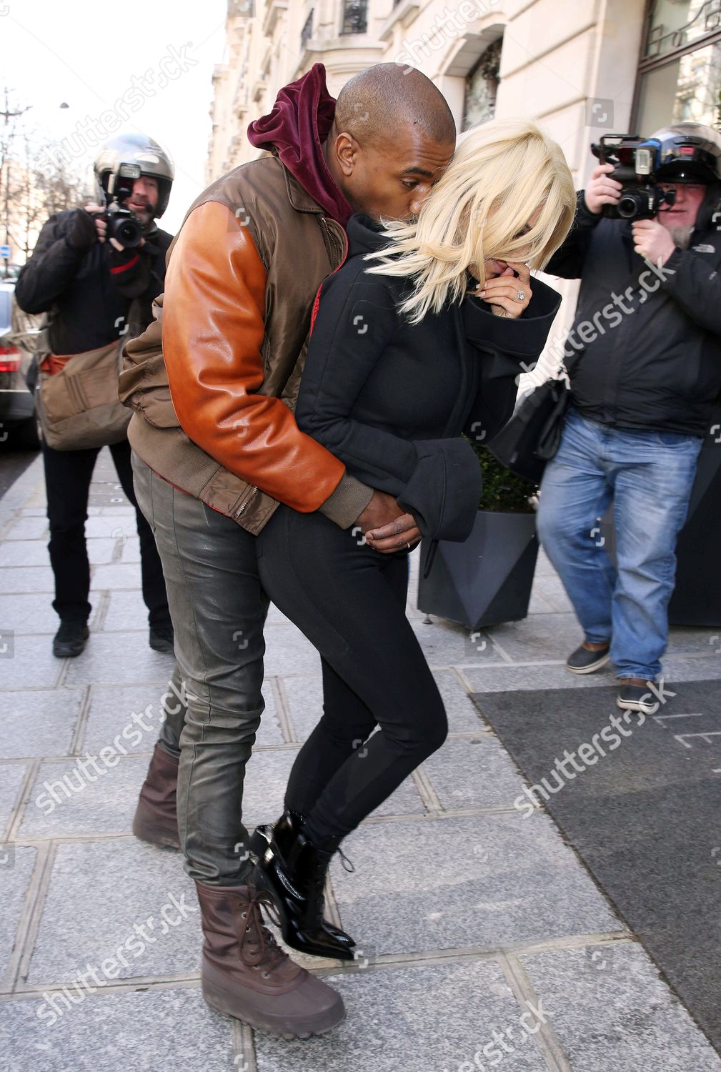 Kanye West Grabbing Kim Kardashian West Editorial Stock Photo - Stock ...