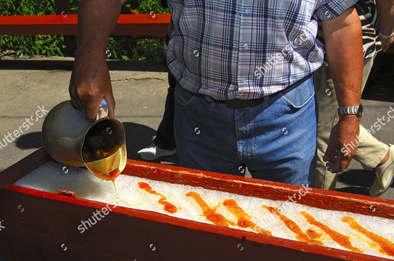 Hot Maple Syrup Being Poured Onto Editorial Stock Photo Stock Image Shutterstock