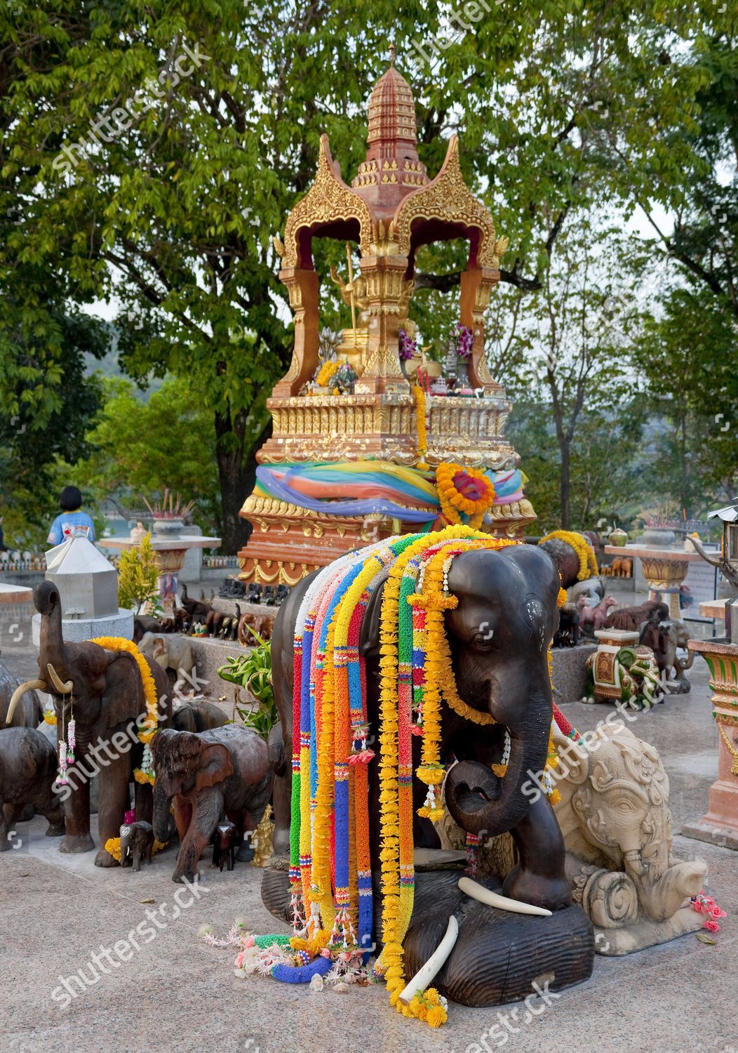 Elephant Shrine Cape Laem Promthep Phuket Editorial Stock Photo - Stock ...