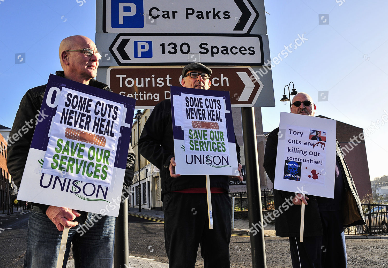 Protestor Craigavon Bridge Londonderry Editorial Stock Photo