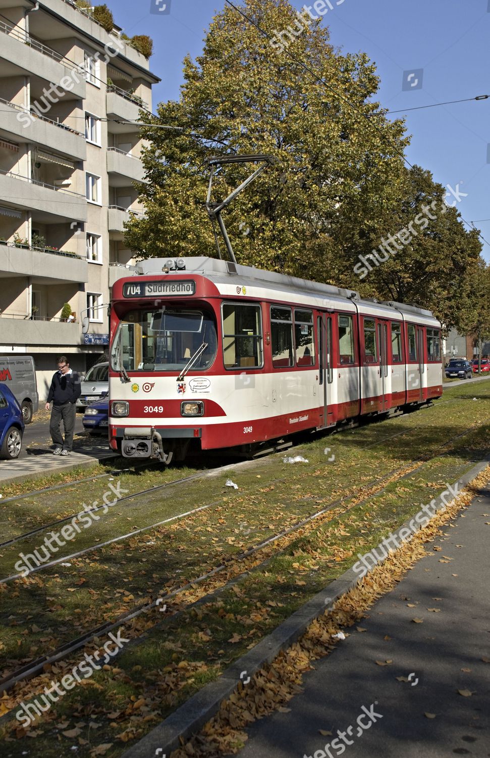 Rheinbahn Tram Type Gt85 Terminus Derendorf Editorial Stock Photo ...