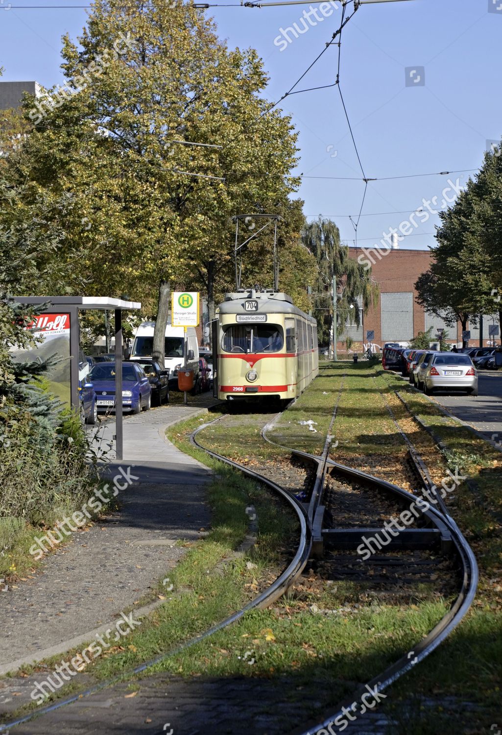 Rheinbahn Tram Type Gt8 Terminus Derendorf Editorial Stock Photo ...