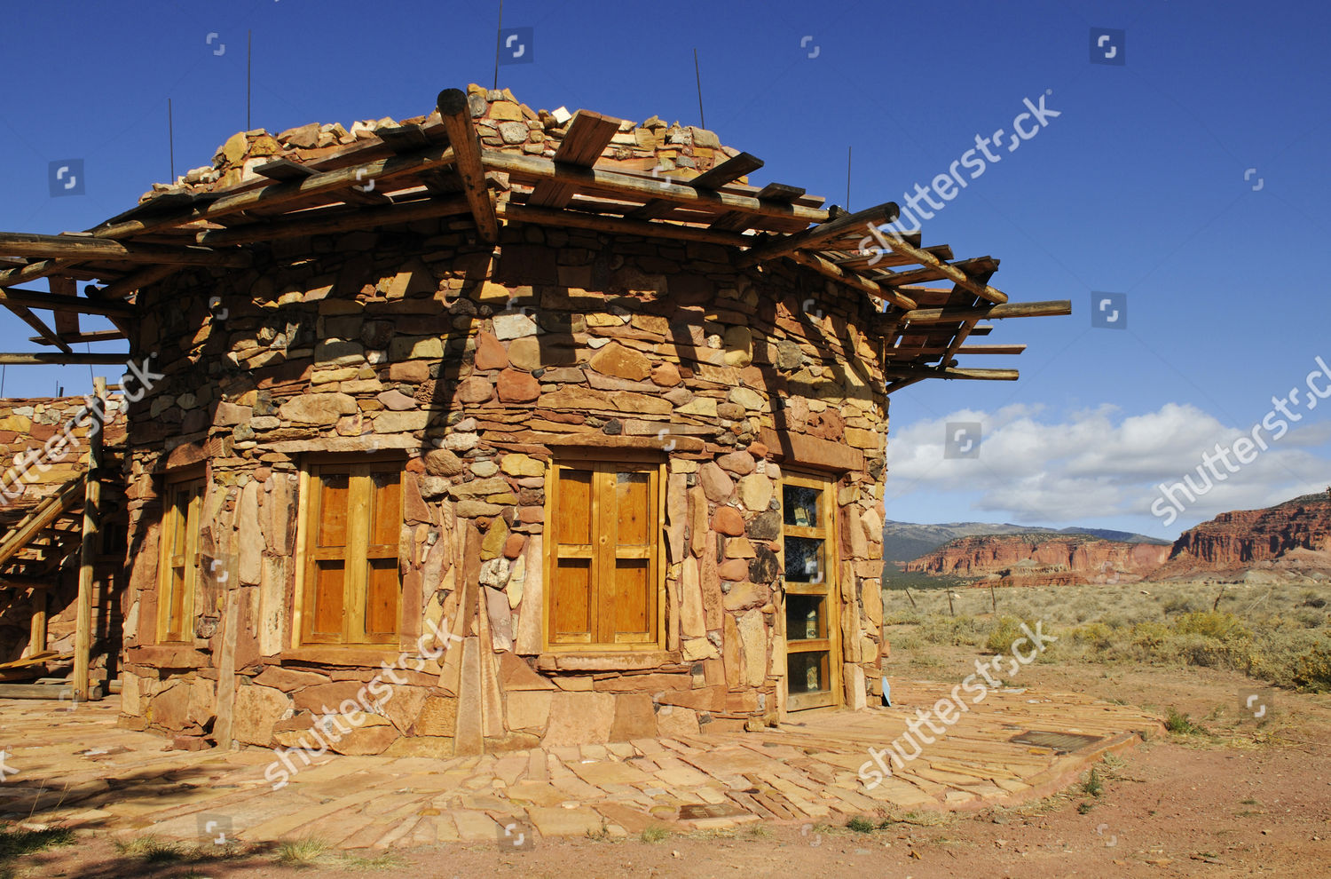 torrey kiva stone house capitol reef national editorial stock photo stock image shutterstock 2