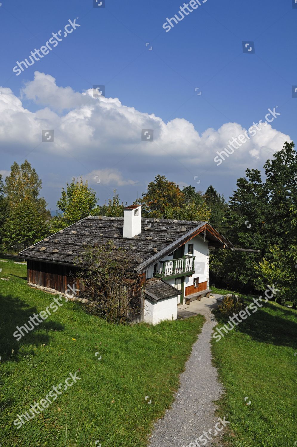 Small Estate Oberau Berchtesgaden Area Built Editorial Stock Photo