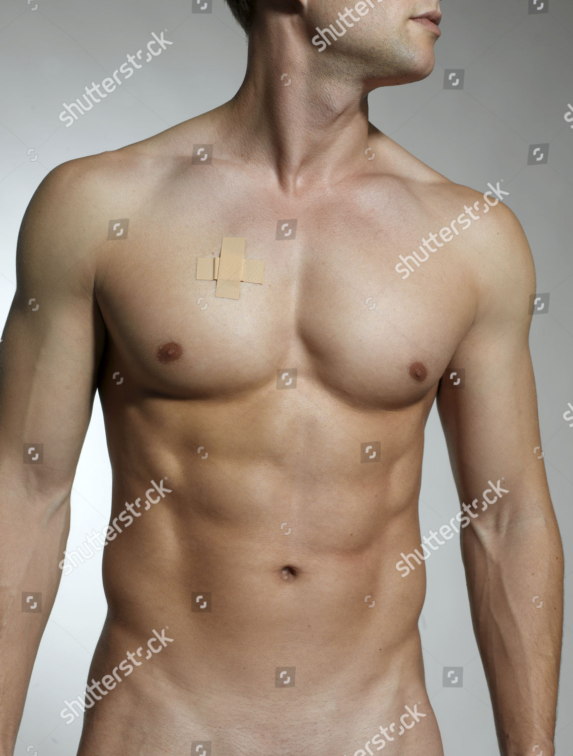 Model Released Man Naked Torso Washboard Editorial Stock Photo Stock