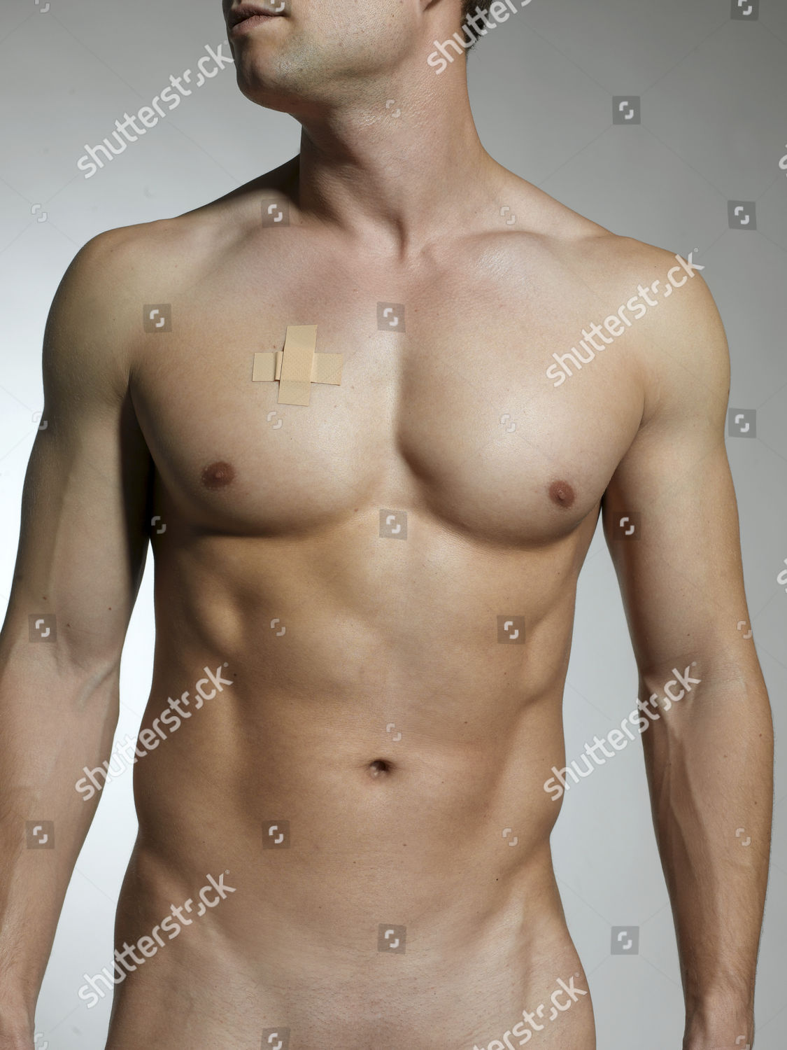 Model Released Man Naked Torso Washboard Editorial Stock Photo Stock