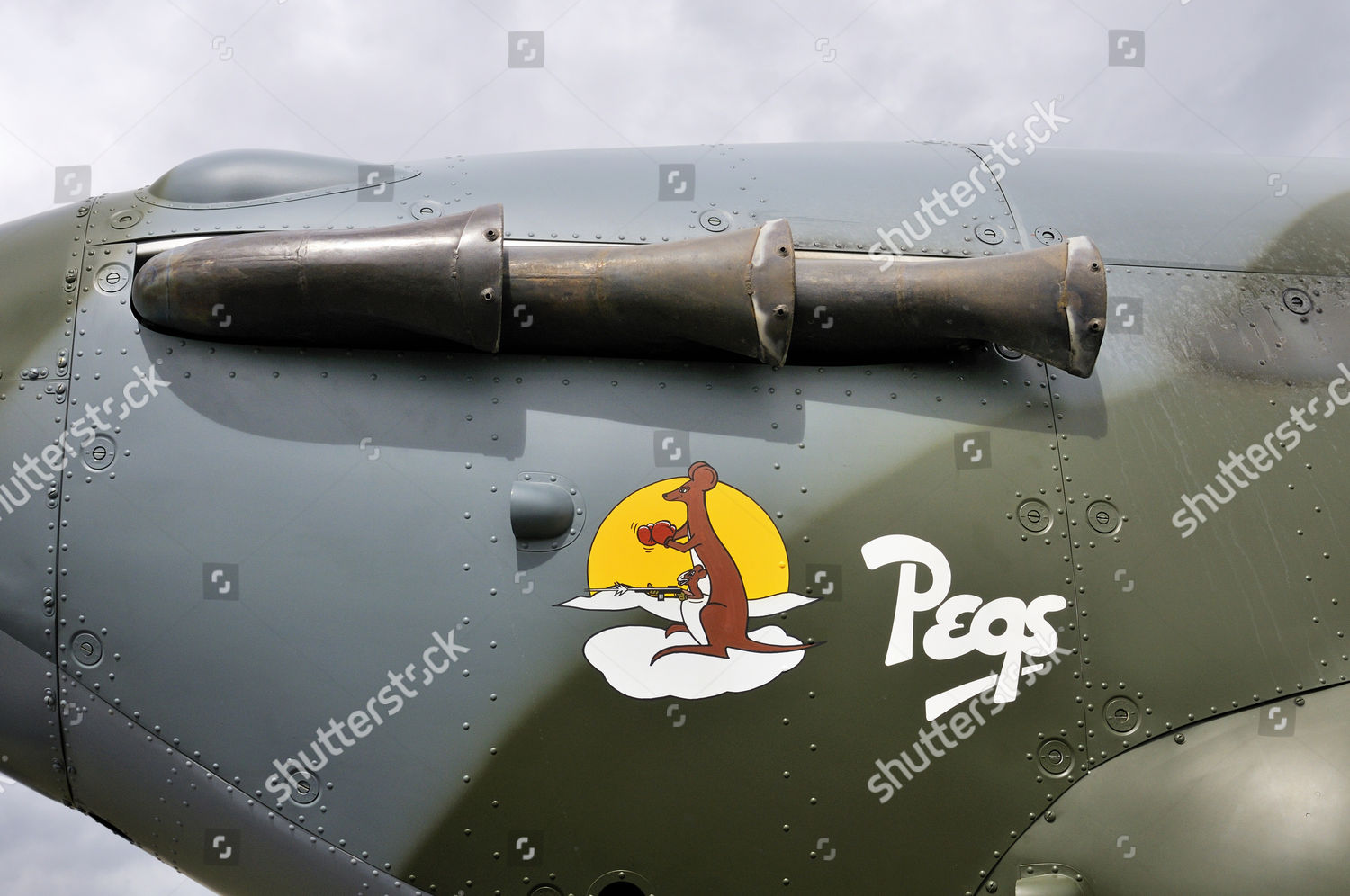 Nose Art Exhaust Pipe British Hawker Editorial Stock Photo Stock