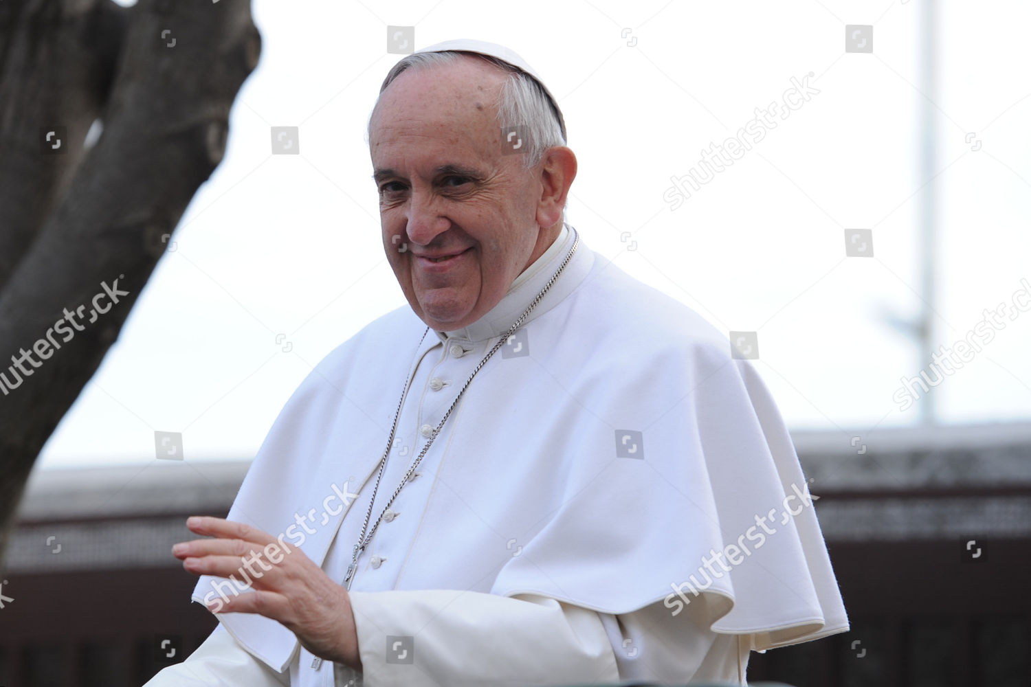 Pope Francis Arrives Santuario Della Beata Editorial Stock Photo ...