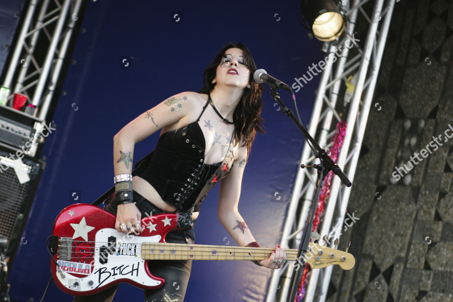 Jenny Guns Bassist Us Rock Band Editorial Stock Photo - Stock Image ...