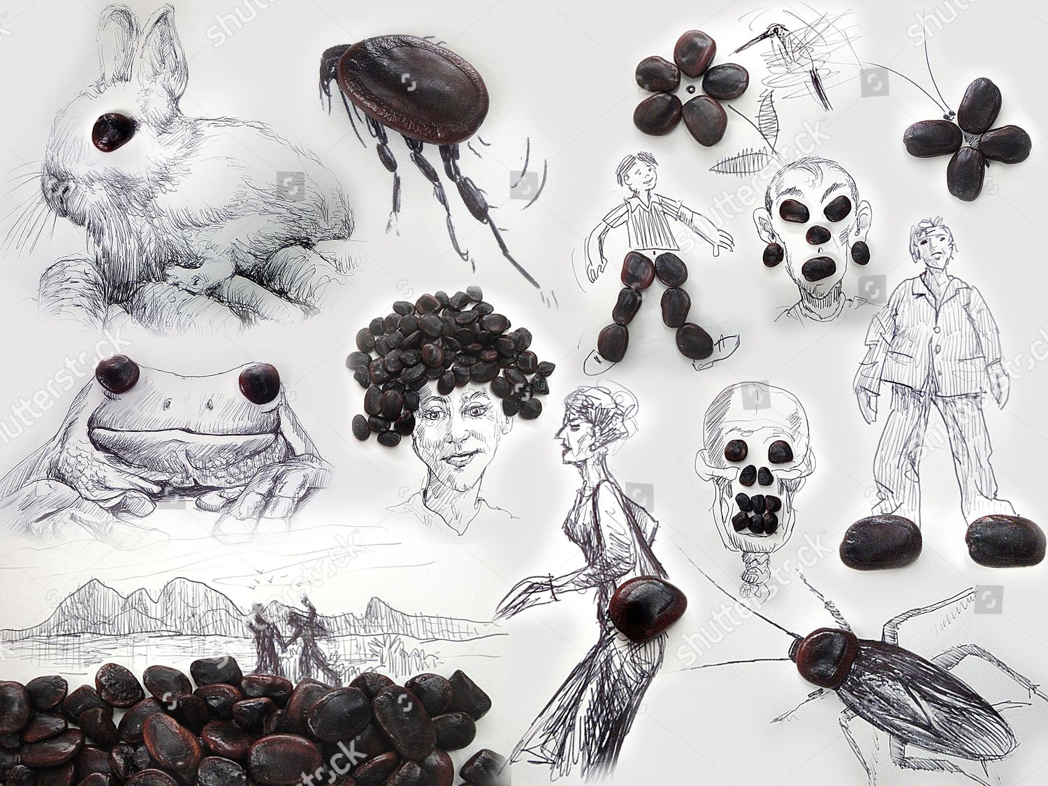 Example Victor Nunes Drawings Using Everyday Editorial Stock Photo ...