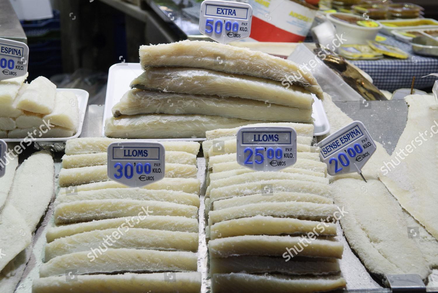 Bacalao Salted Dried Codfish Market Hall Editorial Stock Photo Stock