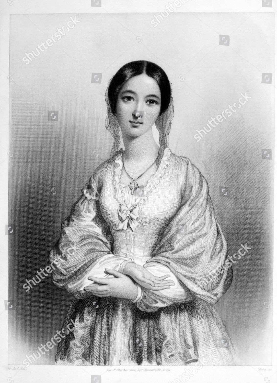 Florence Nightingale 18201910 English Nurse Founder Editorial Stock ...