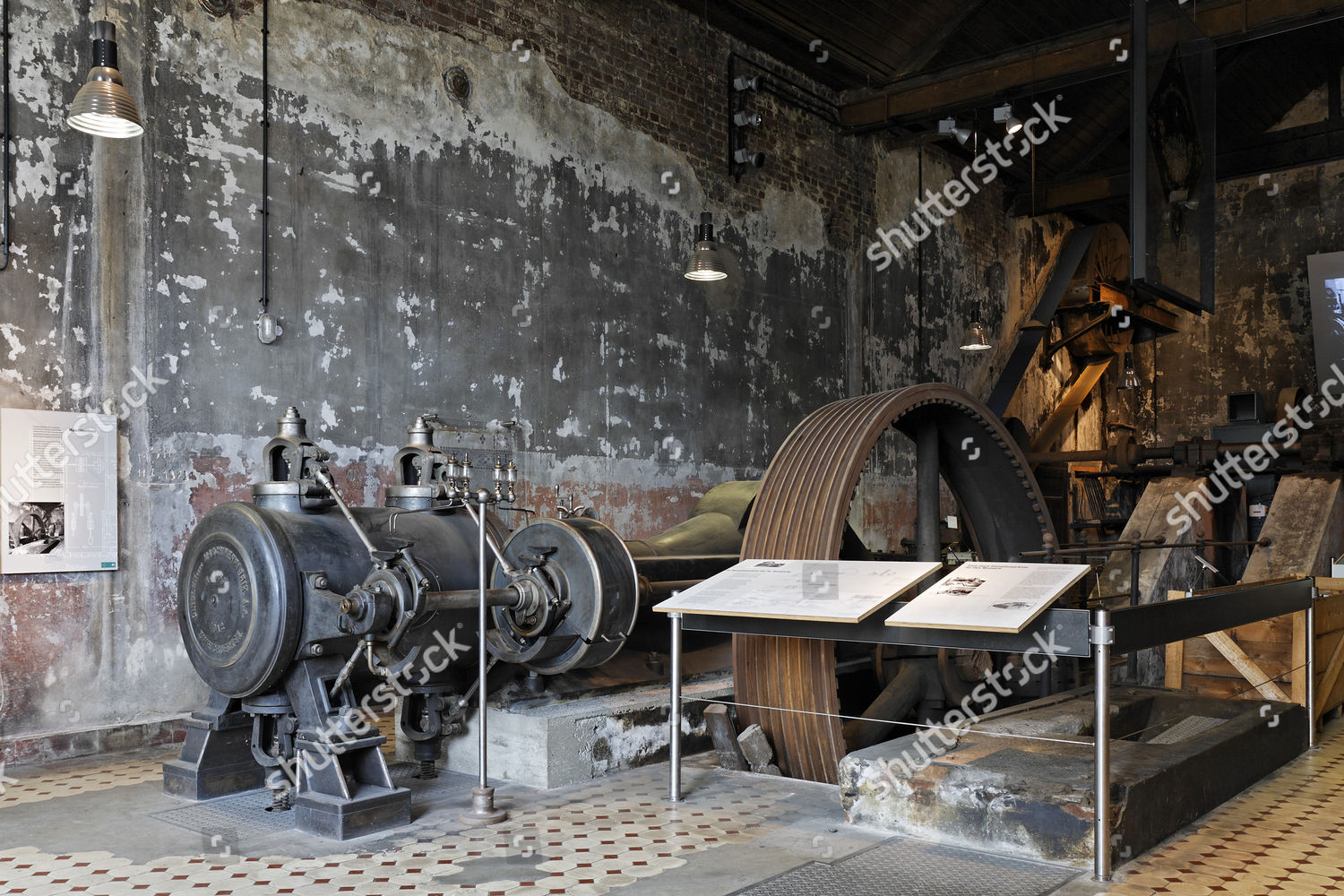 Historic Steam Engine Transmission Unit Hendrichs Editorial Stock Photo