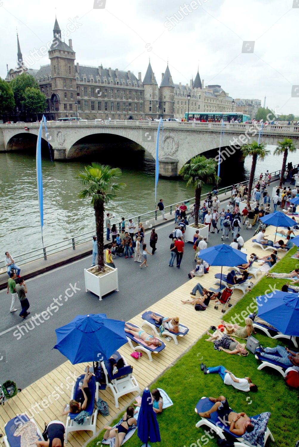 Opening Day Paris Plage On Right Bank Editorial Stock Photo