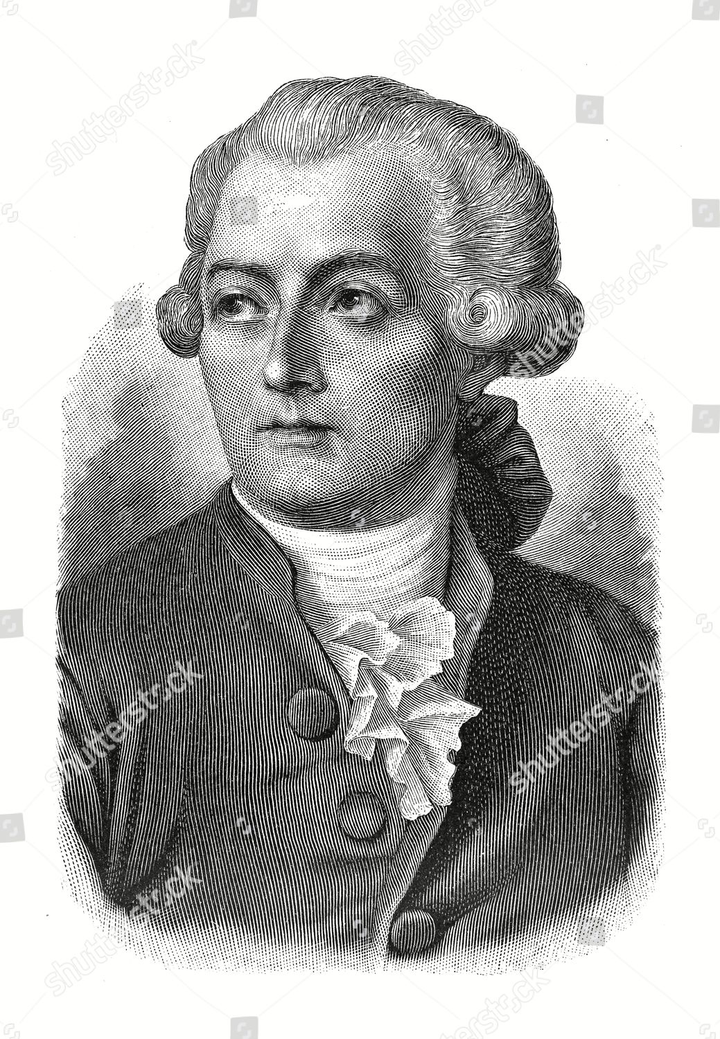 Woodcut Antoine Laurent De Lavoisier Portrait Editorial Stock Photo ...