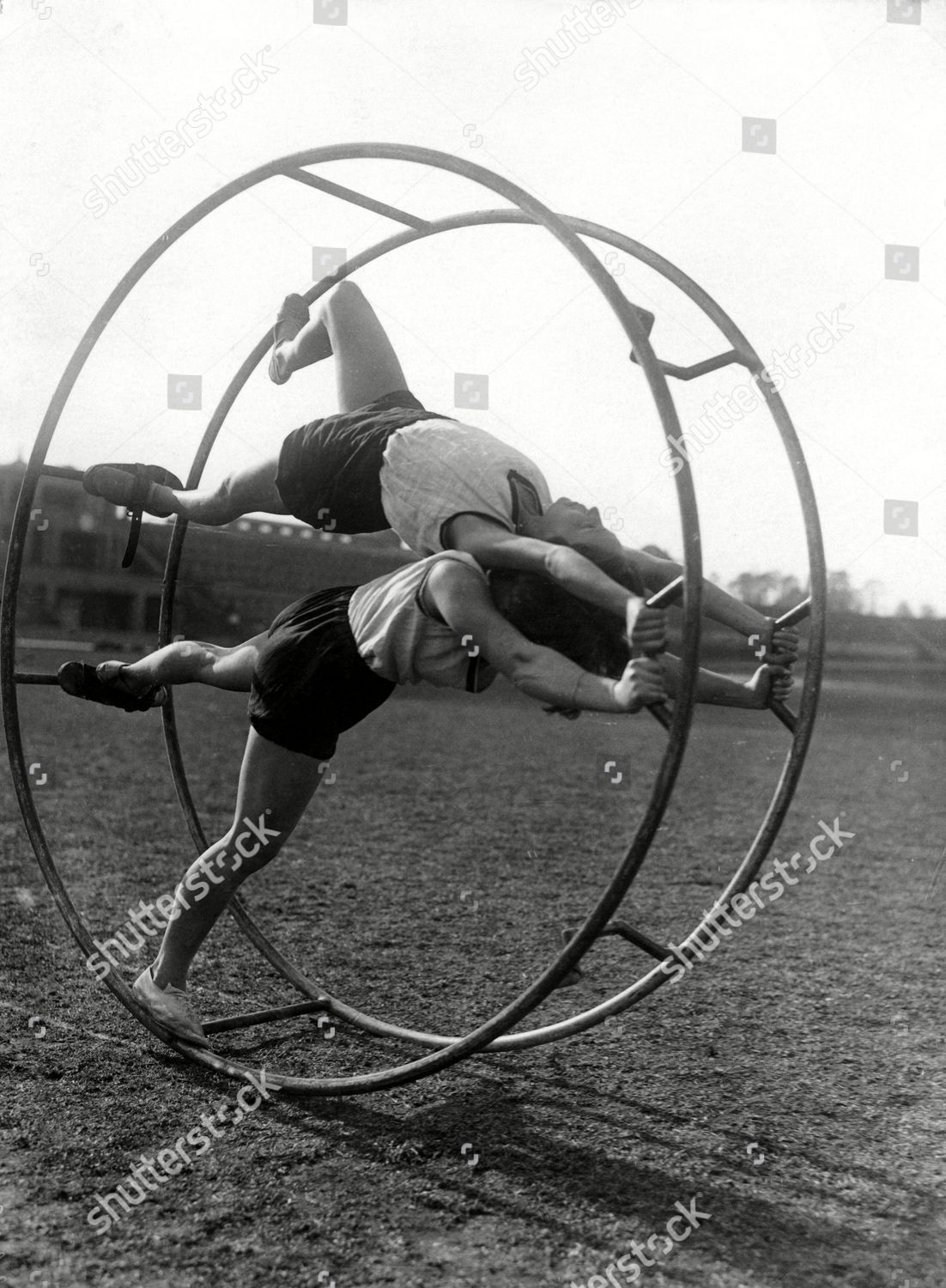 Historic Photograph Women Doing Gymnastics Around Editorial Stock Photo ...