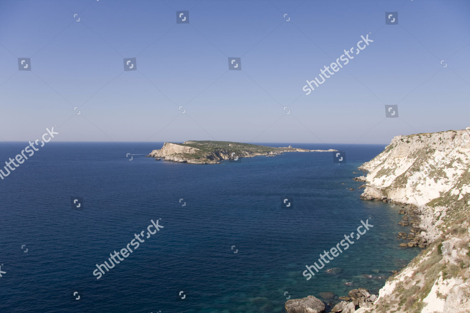 Capraia Island Seen San Domino Island Editorial Stock Photo - Stock ...