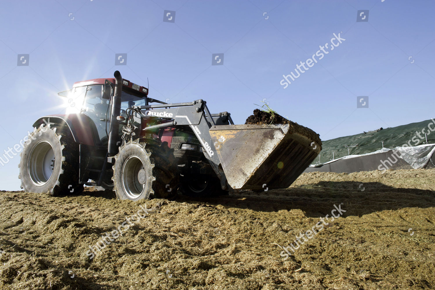 Front Loader Tractor Spreading Silage Biogas Plant Editorial Stock Photo Stock Image Shutterstock