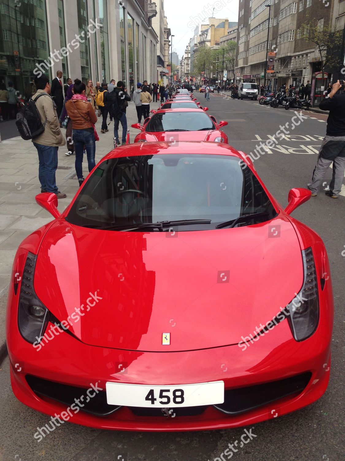 Vintage Ferraris Lined During Ferrari 488 Gtb Editorial