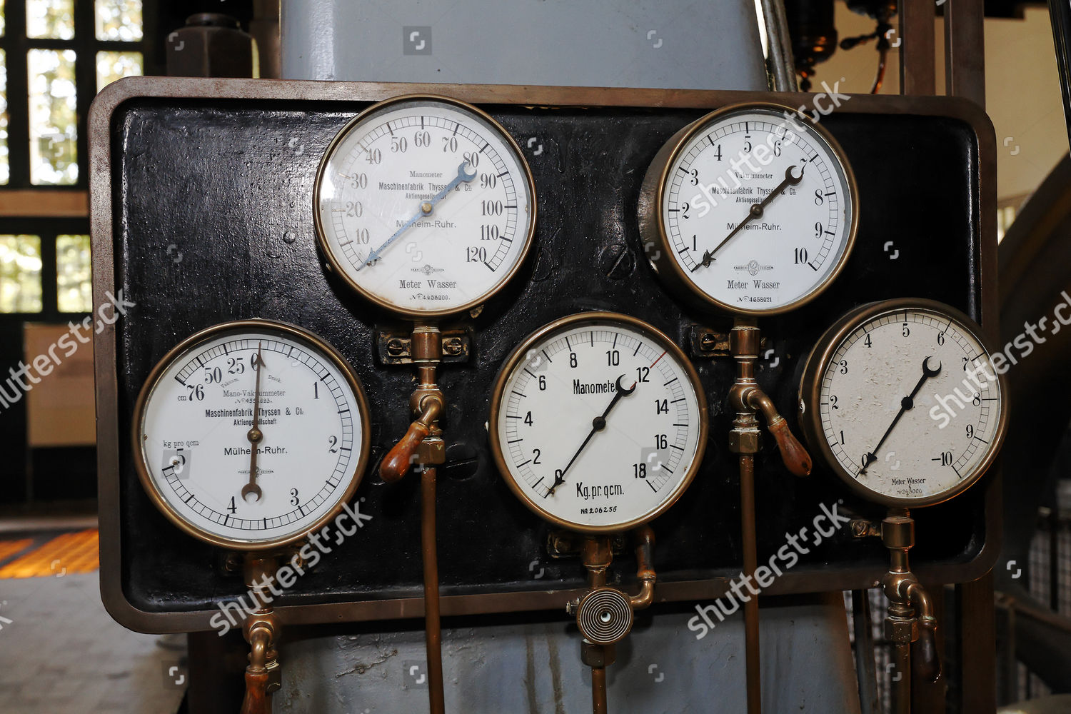 Five Gauges Vacuum Pump 1911 Including Editorial Stock Photo - Stock ...