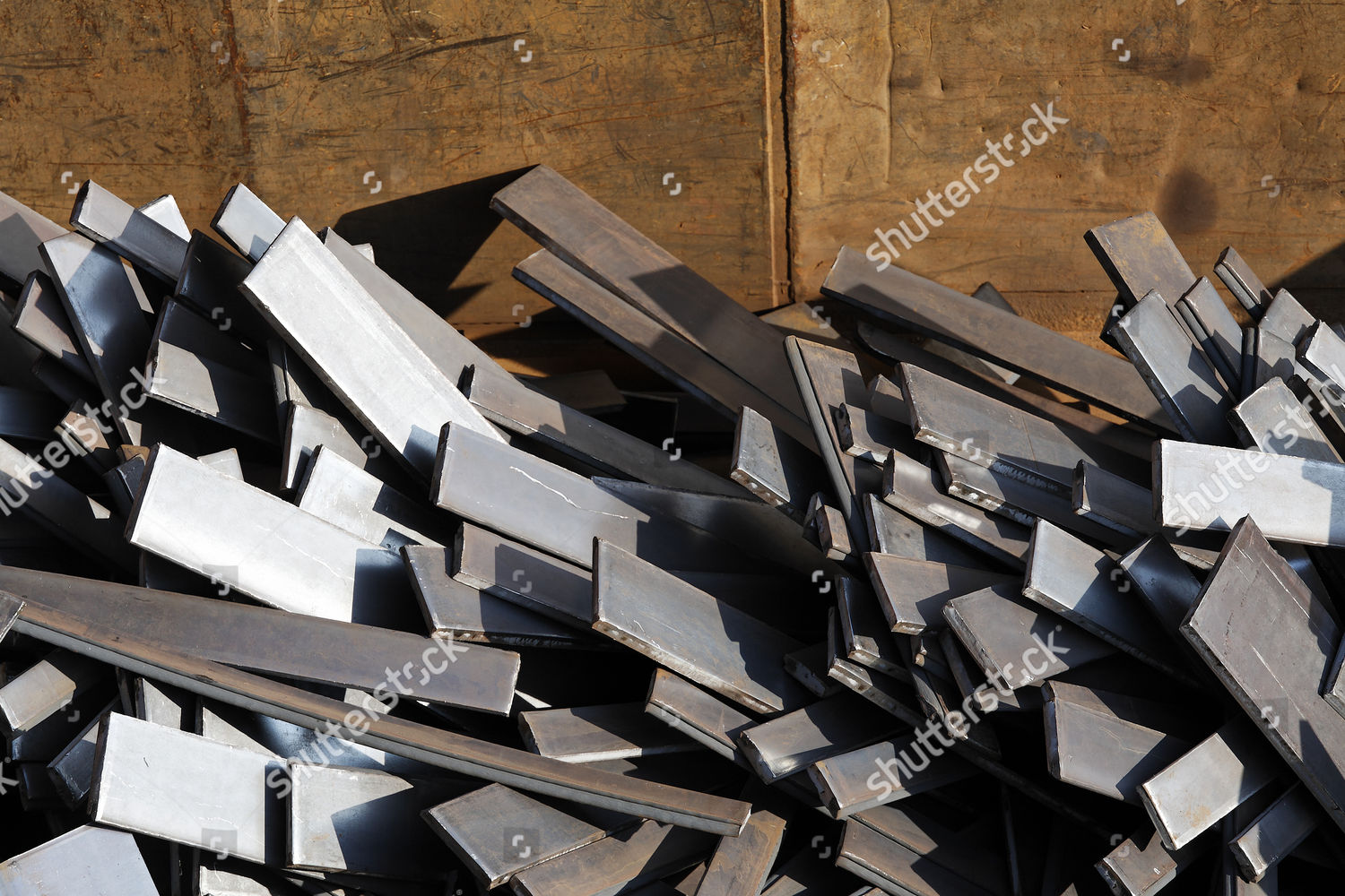 Scrap Metal Steel Plate Offcuts Huettenwerk Editorial Stock Photo