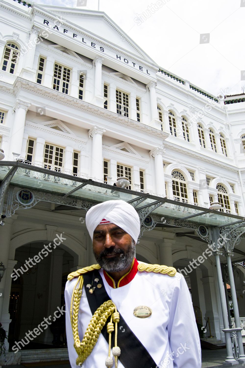 Doorman Raffles Hotel Editorial Stock Photo Stock Image