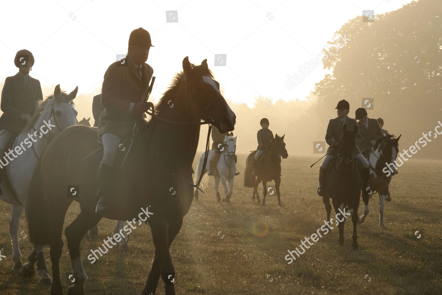 Family Horse Riders Gloucestershire Britain Editorial Stock Photo