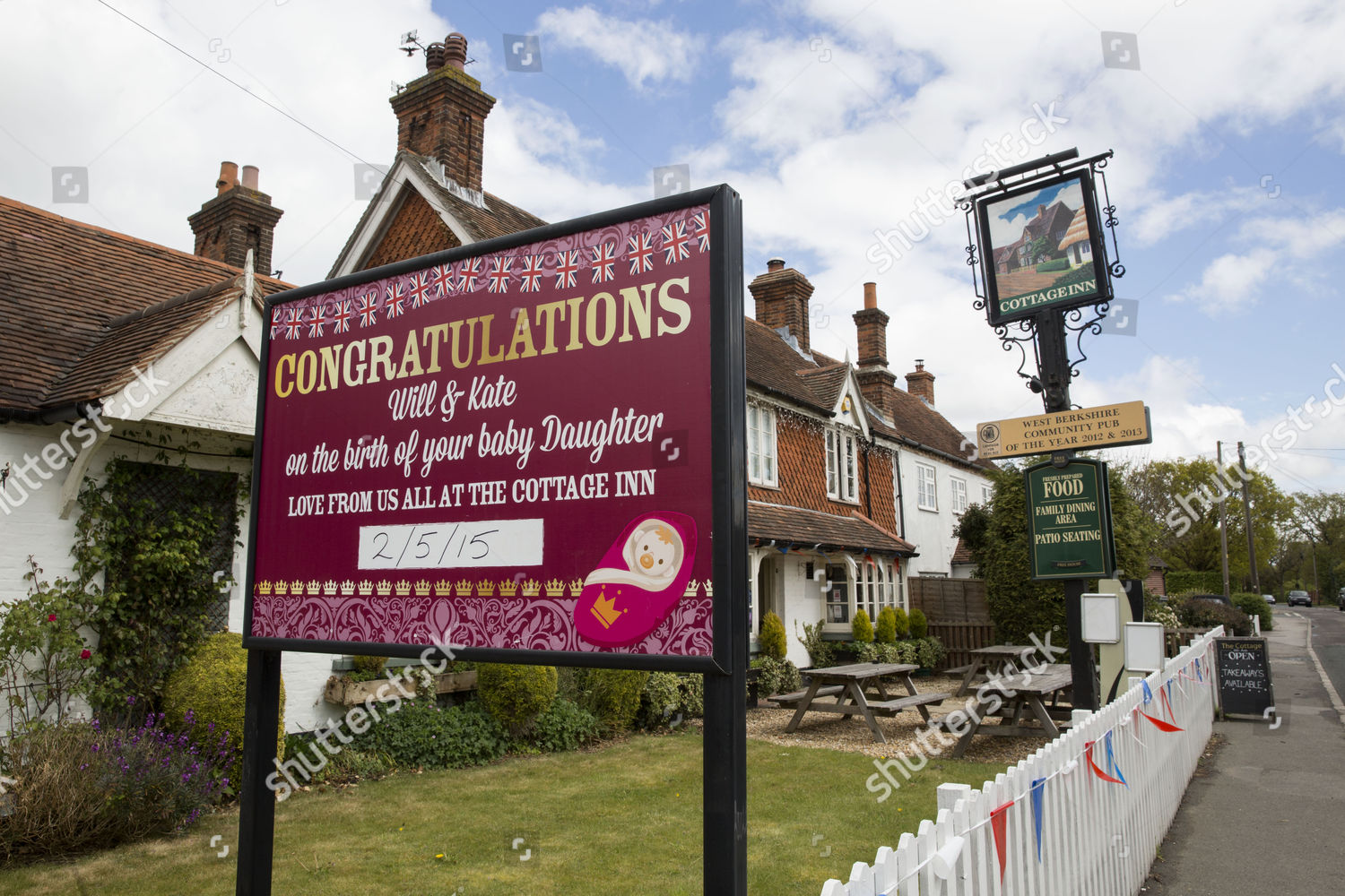 Sign Outside Cottage Inn Upper Bucklebury Editorial Stock Photo Stock