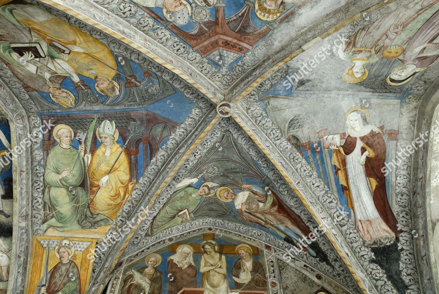 Frescos Cloister Brixen Cathedral Bressanone Bolzanobozen Editorial Stock Photo Stock Image