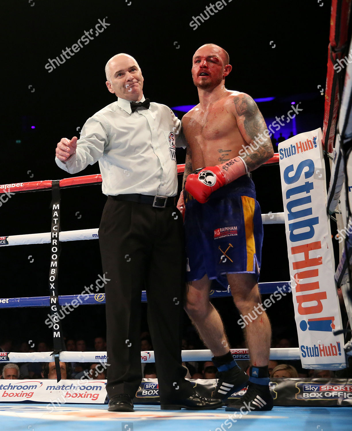 Referee Stops Fight Kevin Mitchell Lead Editorial Stock Photo Stock