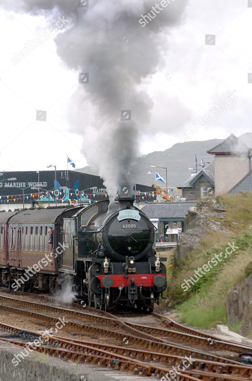 Lord Isles Steam Train Pulls Out Mallaig Editorial Stock Photo