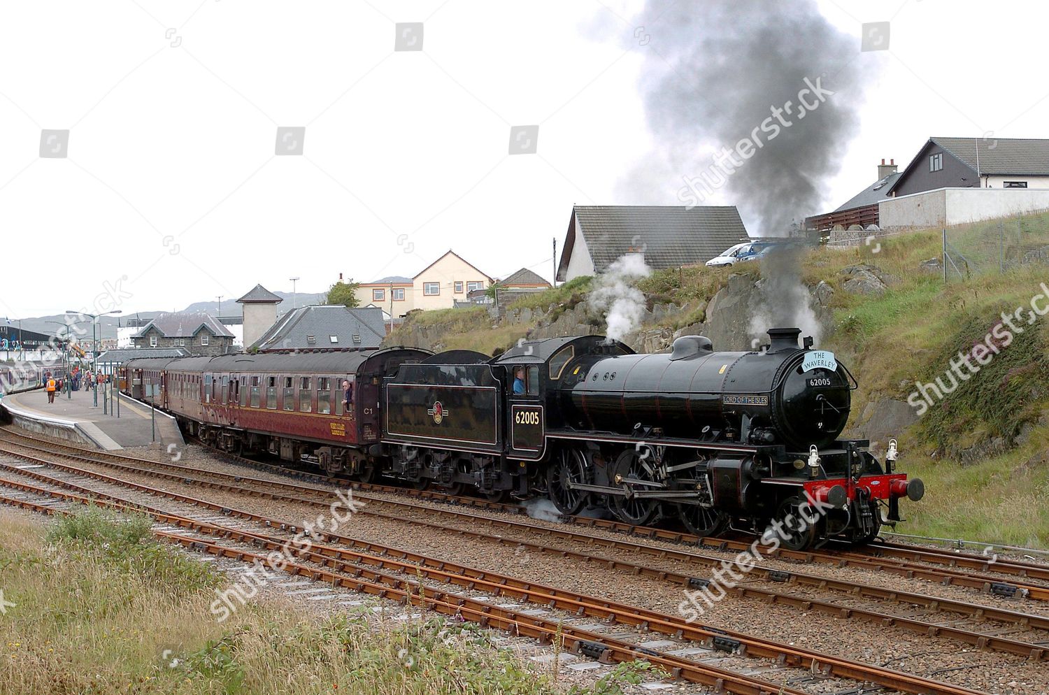 Lord Isles Steam Train Pulls Out Mallaig Editorial Stock Photo