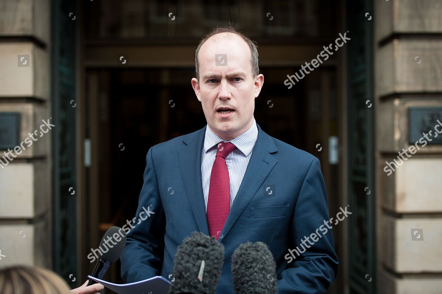 Andy Coulsons Lawyer Stuart Munro Makes Editorial Stock Photo Stock