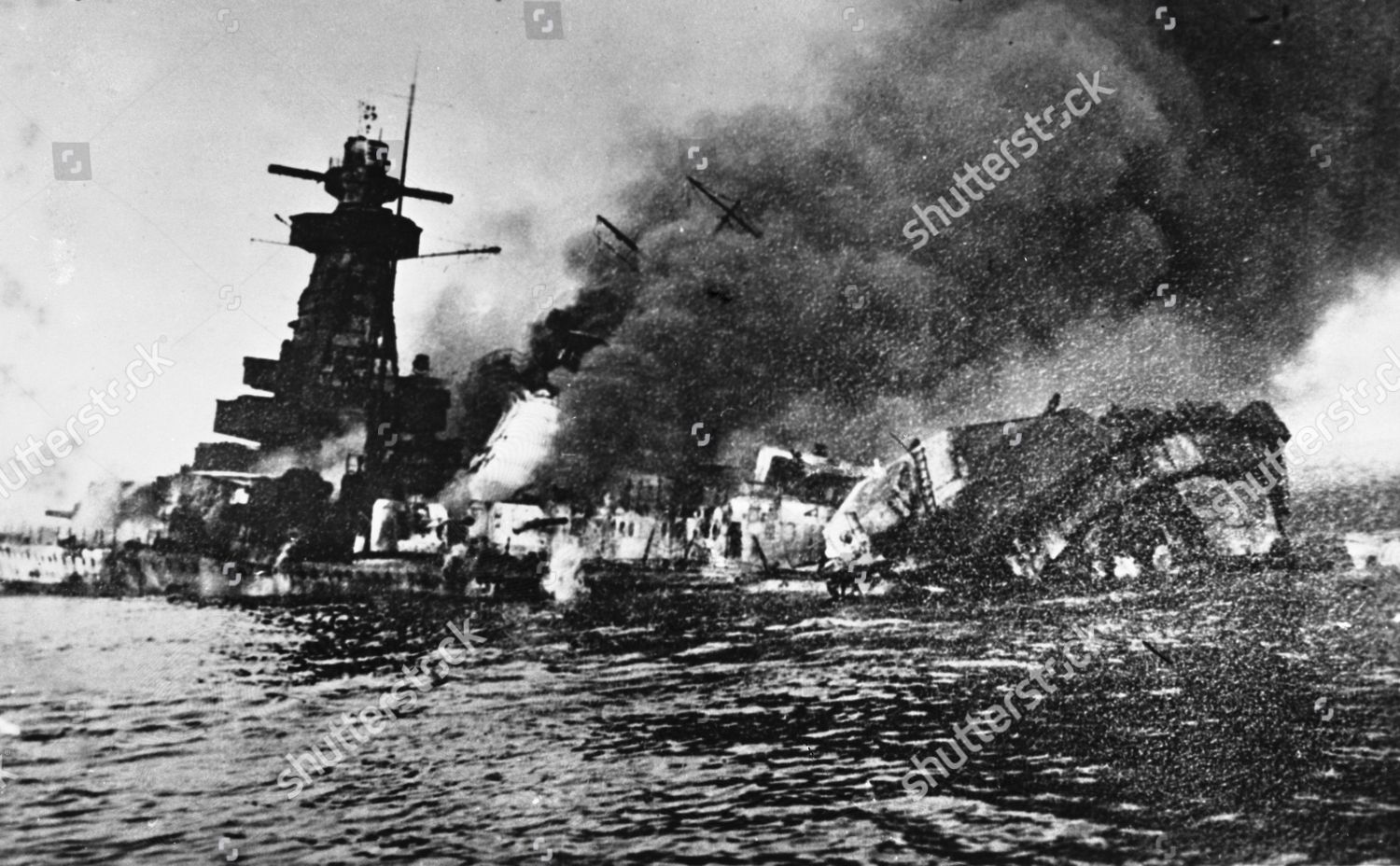 German Warship Graf Spee During Battle Editorial Stock Photo - Stock ...