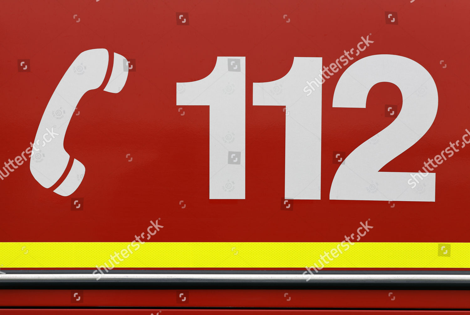 german-emergency-number-112-adhesive-foil-editorial-stock-photo-stock