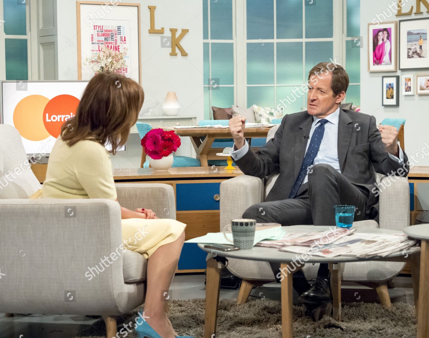 Lorraine Kelly Alastair Campbell Editorial Stock Photo - Stock Image