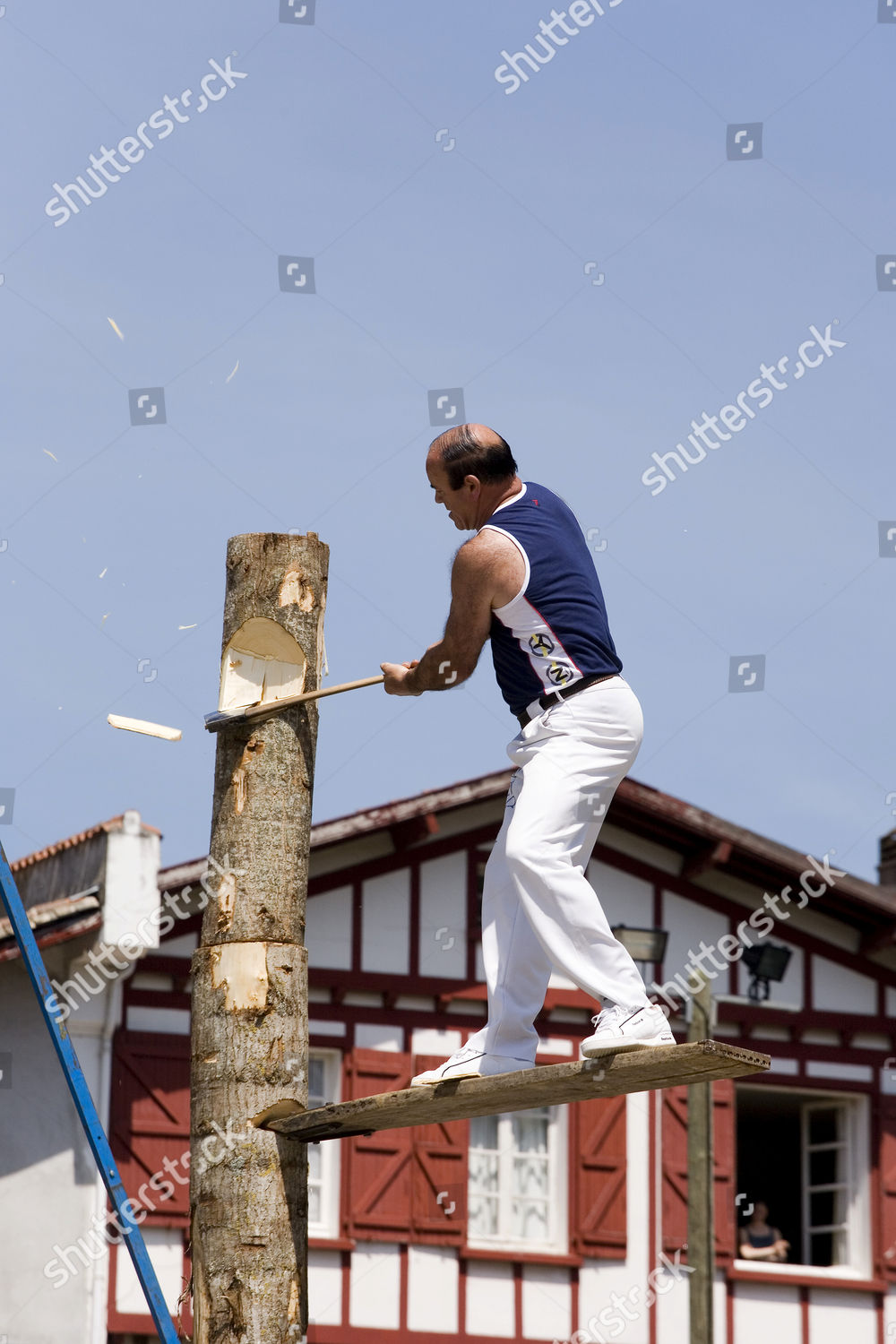 Woodcutting Basque Strength Competitions Saint Basque Editorial Stock ...