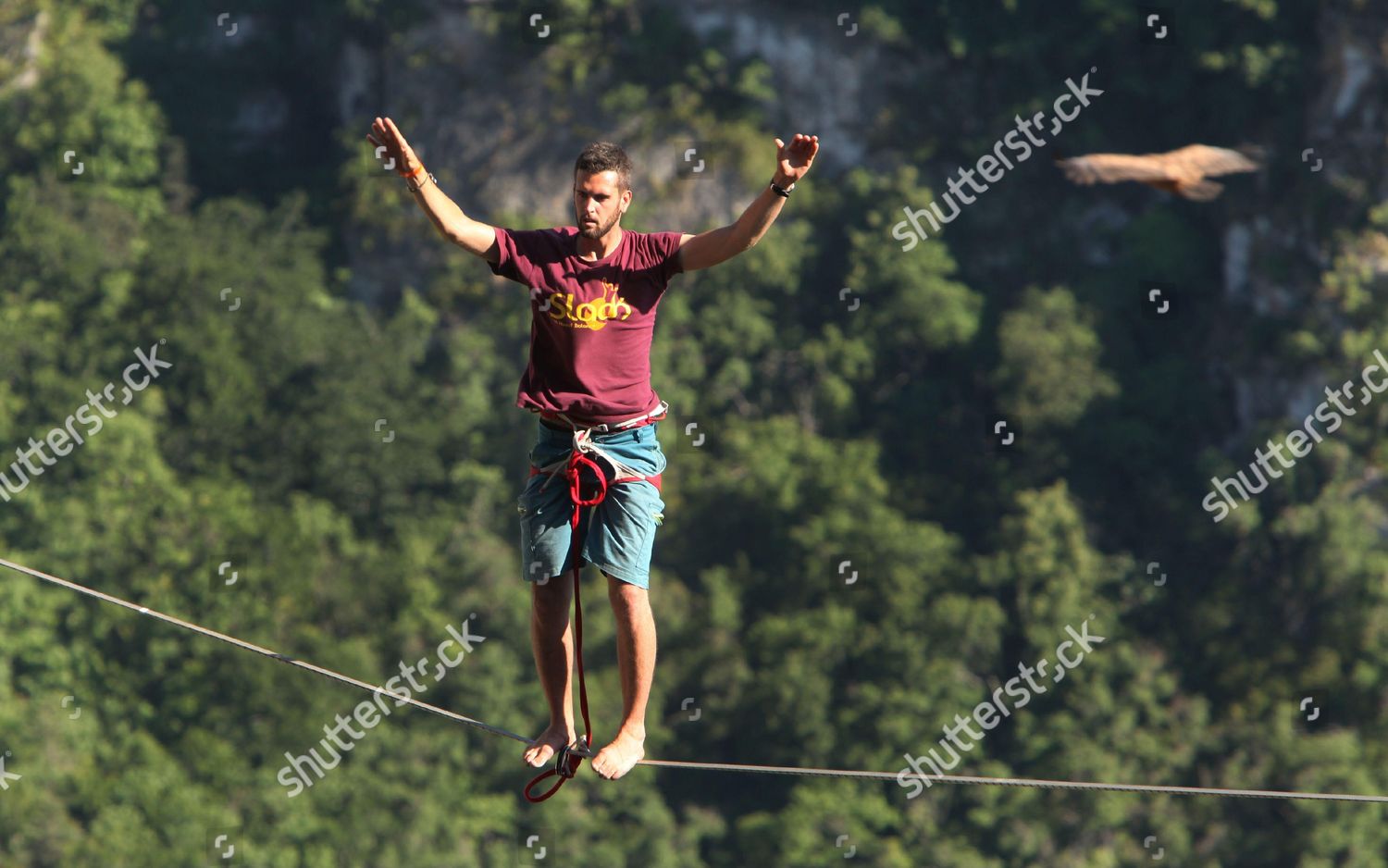 Slacklining World Record Holder Nathan Paulin Editorial Stock Photo
