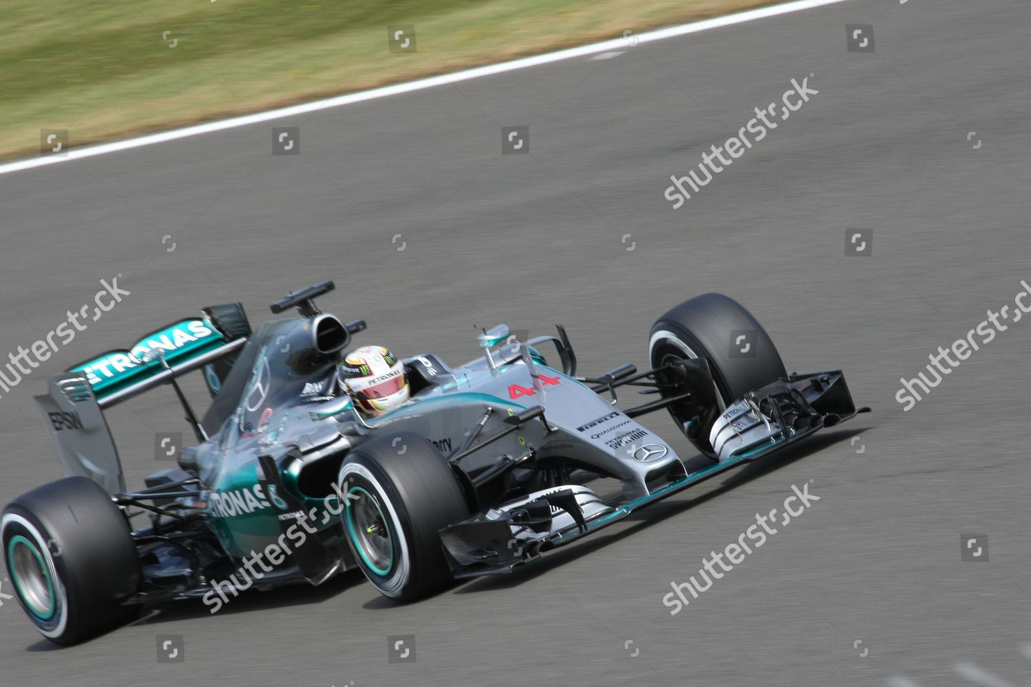 Lewis Hamilton His Mercedes F1 Car Editorial Stock Photo - Stock Image