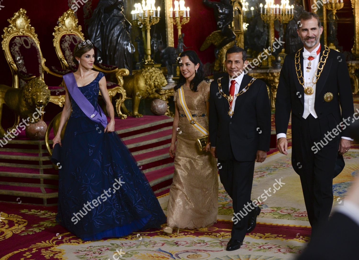 Queen Letizia Nadine Heredia Ollanta Humala Editorial Stock Photo ...