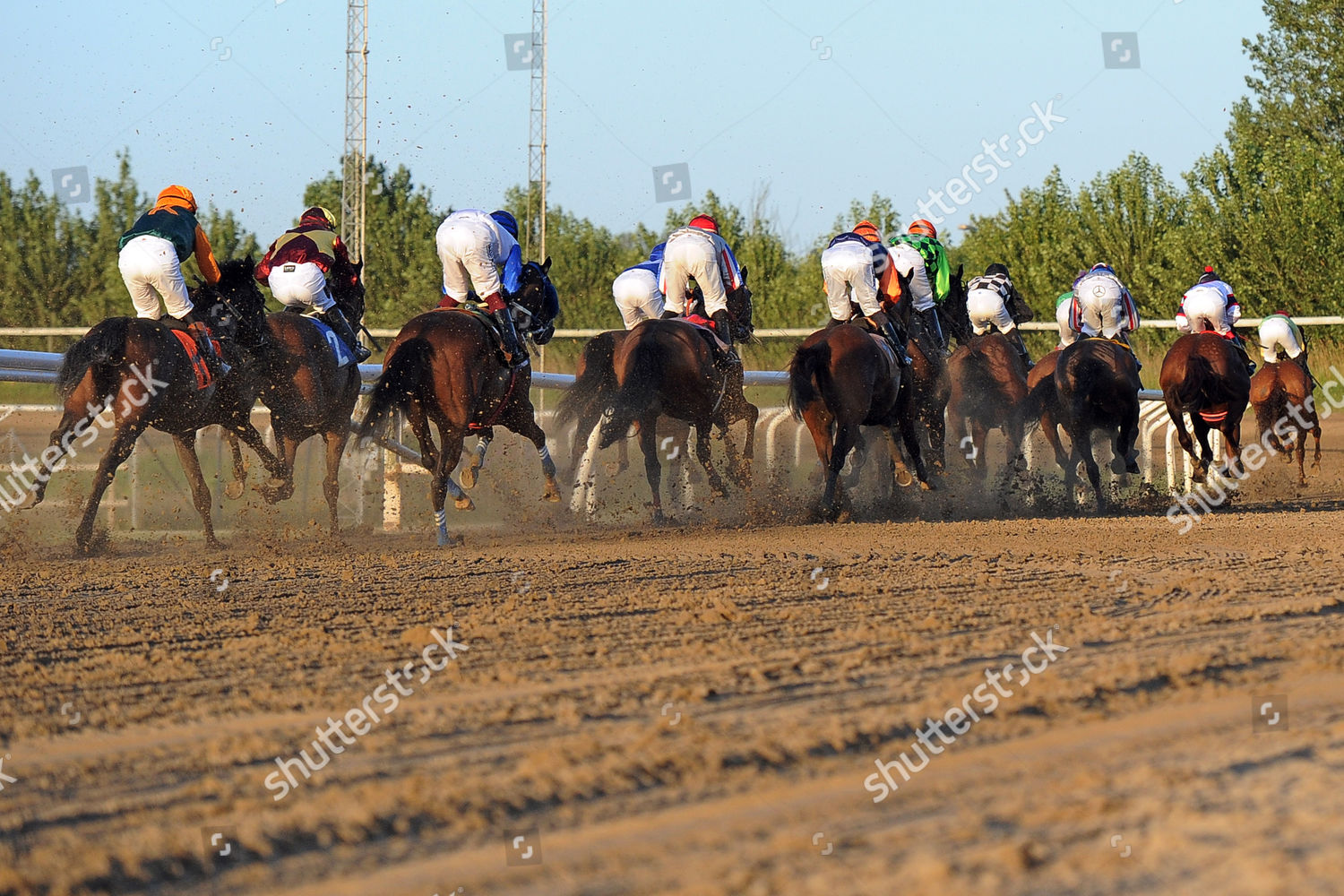 Jaegersro Sweden Horses Jockeys During Svenskt Editorial Stock Photo ...