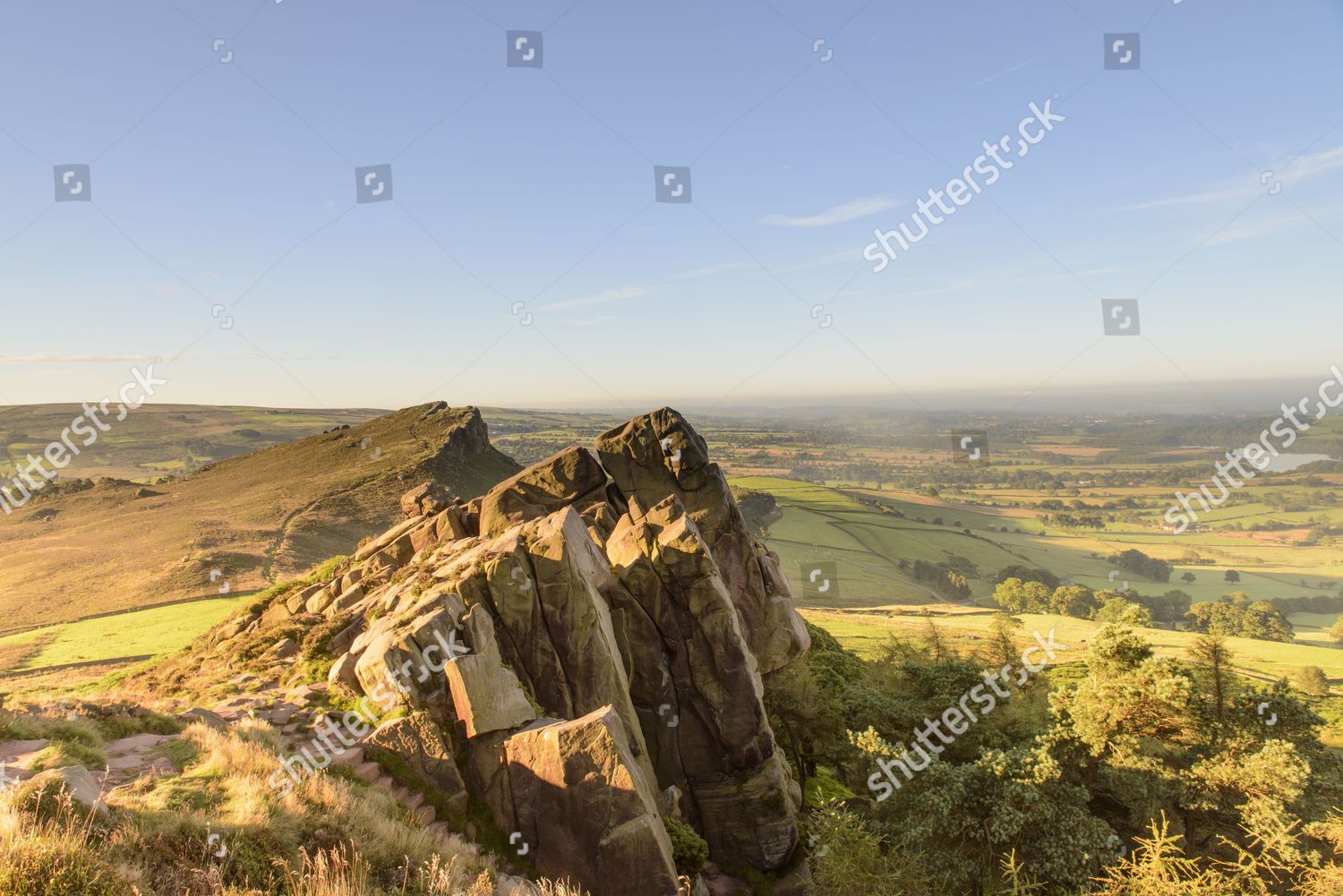 View Gritstone Escarpment Looking Roaches Estate Editorial Stock Photo ...